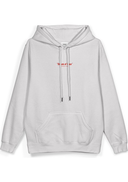 Melek Heart Of Dreams Sırt Baskılı Kapüşonlu Oversize Sweatshirt Ekru Hoodie H1195 fiyatları