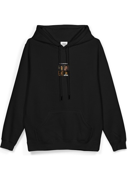 Ninja Kaplumbağalar Sırt Baskılı Kapüşonlu Oversize Sweatshirt Siyah Hoodie H1302 modelleri