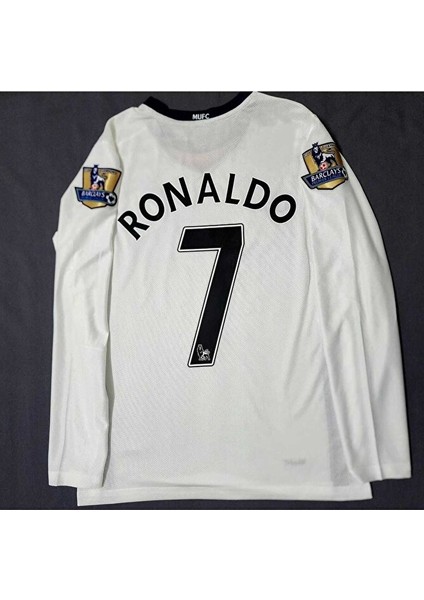 M.unitedd 2008 Moskova Şampiyonlar Ligi Finali Cristiano Ronaldo Forması (Beyaz) modelleri