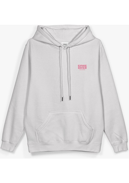 Game Over Sırt Baskılı Kapüşonlu Oversize Sweatshirt Ekru Hoodie H1199 fiyatları