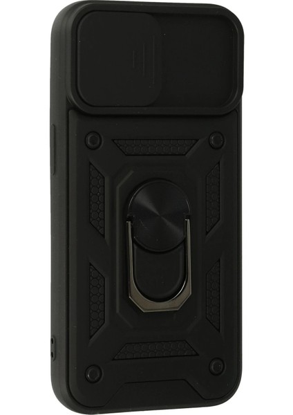 Newface iPhone 15 Kılıf Pars Lens Yüzüklü Silikon - Siyah fiyatları