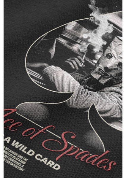 Ace Of Spades Maça Ası Sırt Baskılı Siyah Oversize Sweatshirt S1225 indirimleri