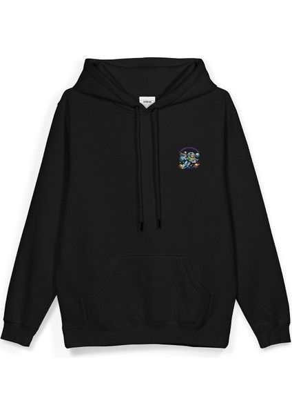 Toy Story Sırt Baskılı Kapüşonlu Oversize Sweatshirt Siyah Hoodie H1391 fiyatları