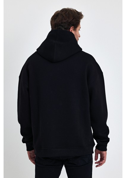 10 Kasım Atatürk Baskılı Kapüşonlu Oversize Sweatshirt Siyah Hoodie H1236 fiyatları