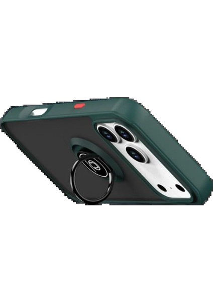 CPT05 Apple iPhone 17 Pro Montreal Yüzüklü Silikon Kapak - Yeşil modelleri