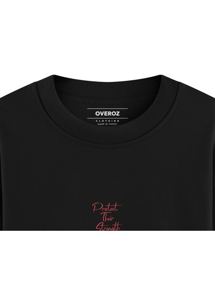 Doberman Sırt Baskılı Siyah Oversize Köpekli Sweatshirt S1193 fırsatları