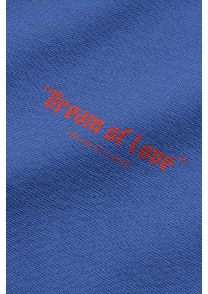 Melek Heart Of Dreams Sırt Baskılı Kapüşonlu Oversize Sweatshirt Mavi Hoodie H1195 fırsatları