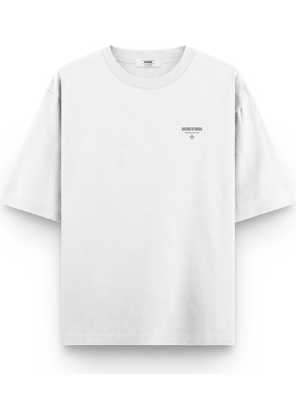 Certified Member Baskılı Yarı Oversize Beyaz Tshirt 1397 fiyatları