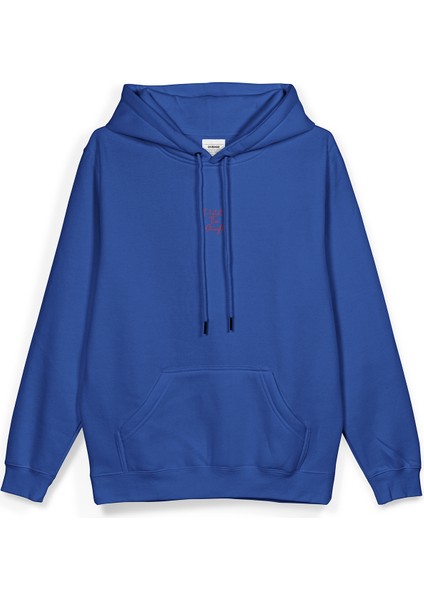 Doberman Sırt Baskılı Kapüşonlu Oversize Sweatshirt Köpekli Mavi Hoodie H1193 fiyatları