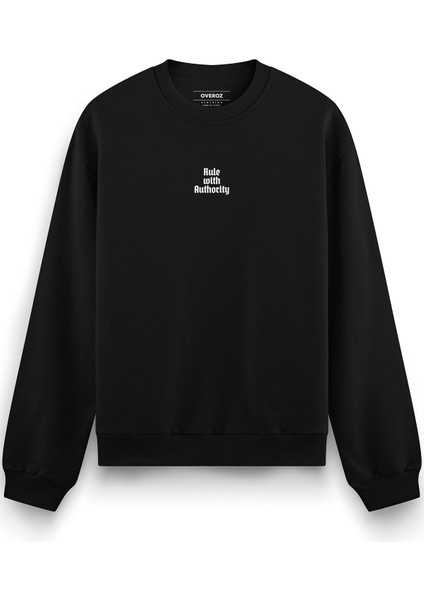 Empress Satranç Sırt Baskılı Siyah Oversize Sweatshirt S1196 fiyatları