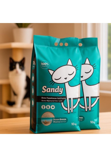 Okyanus Esintisi Kedi Kumu 10 kg 2'li