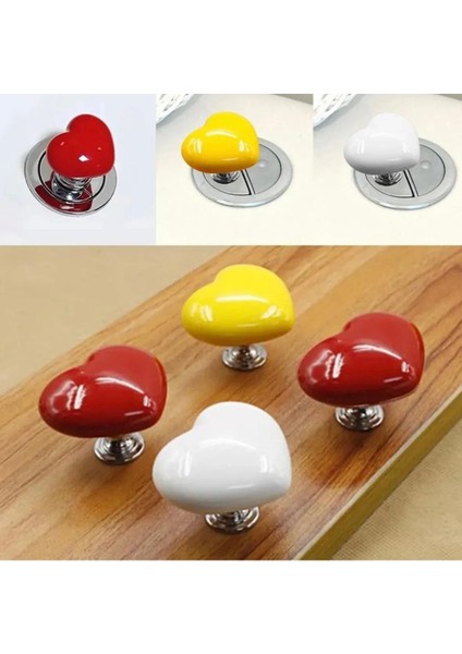 2 Adet Kırmızı Renk Yapışkanlı Kalp Model Sifon, Dolap ve Çekmece Kulbu fiyatları