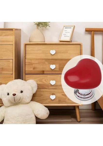 2 Adet Kırmızı Renk Yapışkanlı Kalp Model Sifon, Dolap ve Çekmece Kulbu indirimleri