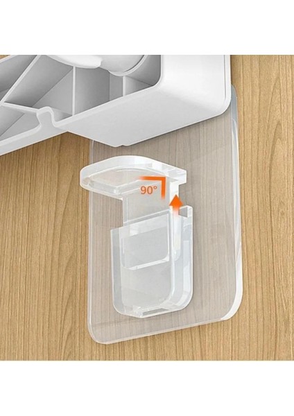 4'lü Yapışkanlı Şeffaf Raf Tutucu Aparat Raf Sabitleyici Askı modelleri