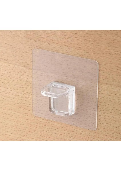 4'lü Yapışkanlı Şeffaf Raf Tutucu Aparat Raf Sabitleyici Askı fırsatları