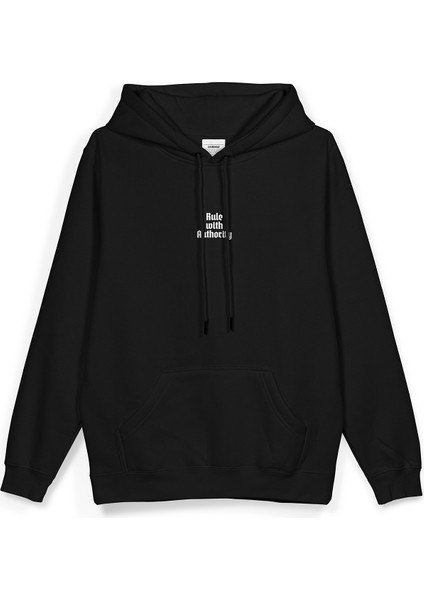 Empress Satranç Sırt Baskılı Kapüşonlu Oversize Sweatshirt Siyah Hoodie H1196 fiyatları