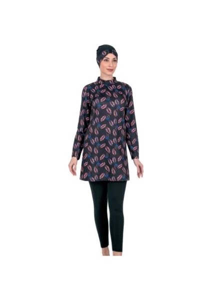 Fantasy 3310 Bayan Yaprak Desenli Tesettür Mayo