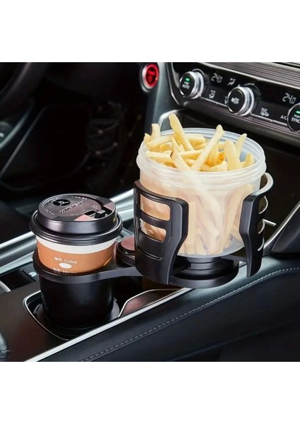 Araç Içi 360 Derece Dönen 2'li Bardaklıklı Açılarak Ayarlanabilir Bardak Tutucu Aparat ( Lisinya ) fiyatları