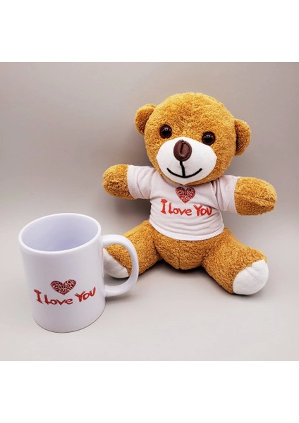 Kahverengi Ayıcık ve Baskılı Kupa Seti - Lisinya