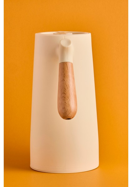 Niva Nordic Bambu Saplı Cam Vakumlu Termos 1000 ml Krem fırsatları