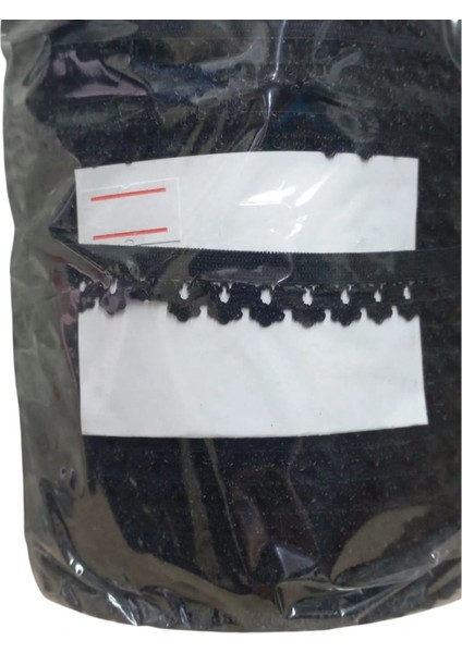 Çamaşır Lastiği Dantelli 1 cm 75 Metre 1 Top Siyah