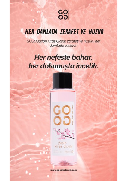 Gogo Japon Kiraz Çiçeği Kolonya 250ML Plastik Şişe - 20 Adet fırsatları