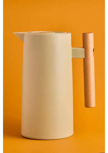 Begonia Nordic Bambu Saplı Cam Vakumlu Termos 1000 ml Yeşil