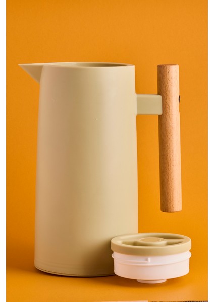 Begonia Nordic Bambu Saplı Cam Vakumlu Termos 1000 ml Yeşil modelleri