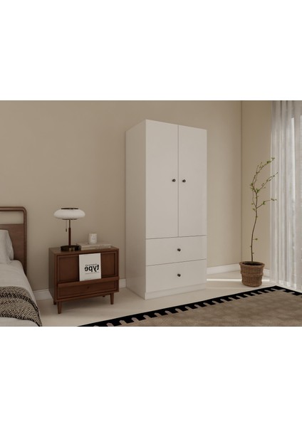 2 Kapaklı 2 Çekmeceli Gardırop modelleri