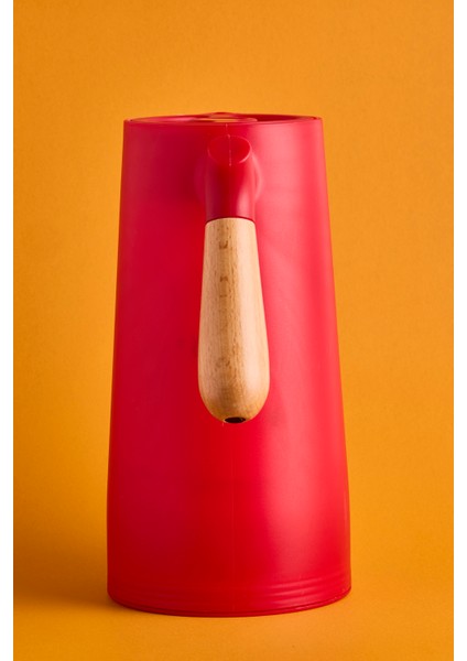 Niva Nordic Bambu Saplı Cam Vakumlu Termos 1000 ml Kırmızı fırsatları