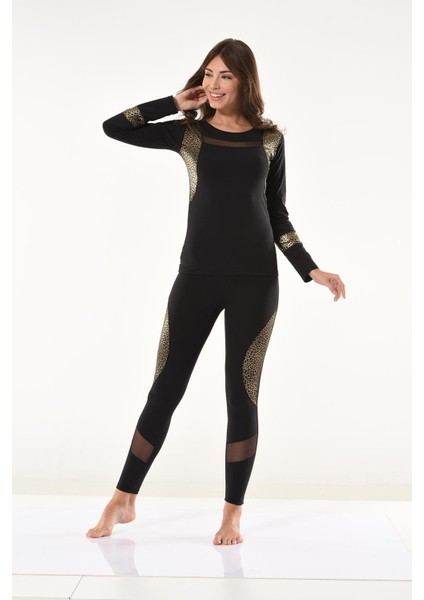 Leopar Detaylı Kadın Tayt Takım 1128 fiyatları