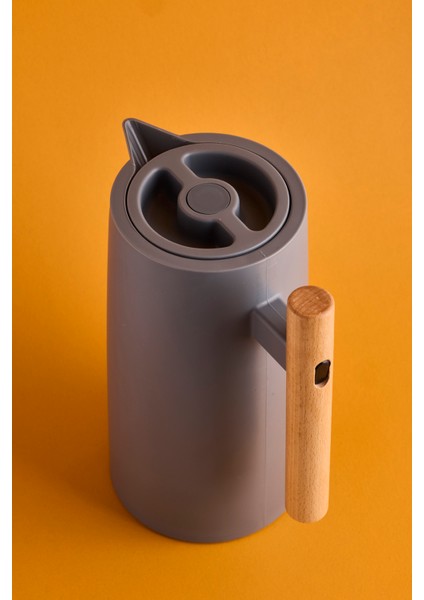 Begonia Nordic Bambu Saplı Cam Vakumlu Termos 1000 ml Gri fiyatları