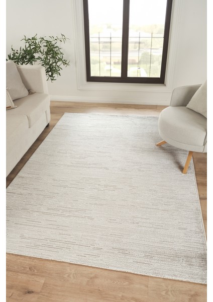 Modern Dokuma Halı Gri Yumuşak Dokulu Premium Salon Oturma Odası Mutfak Halısı