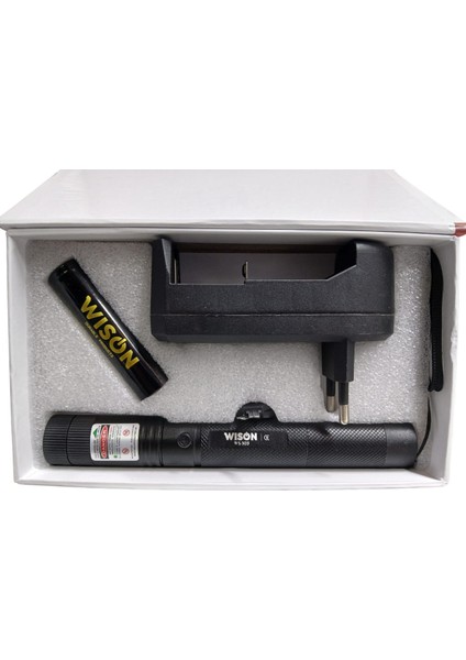 WS-503 Profesyonel Yeşil Lazer | Full Metal Gövde – Mercekli Başlık – Anahtarlı Güvenlik Sistemi – 18650 Pil Dahil fiyatları