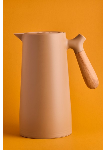 Niva Nordic Bambu Saplı Cam Vakumlu Termos 1000 ml Kahverengi