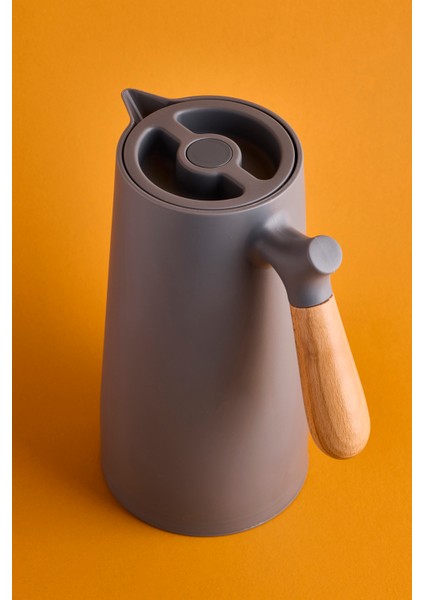 Niva Nordic Bambu Saplı Cam Vakumlu Termos 1000 ml Gri fiyatları