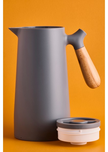 Niva Nordic Bambu Saplı Cam Vakumlu Termos 1000 ml Gri modelleri