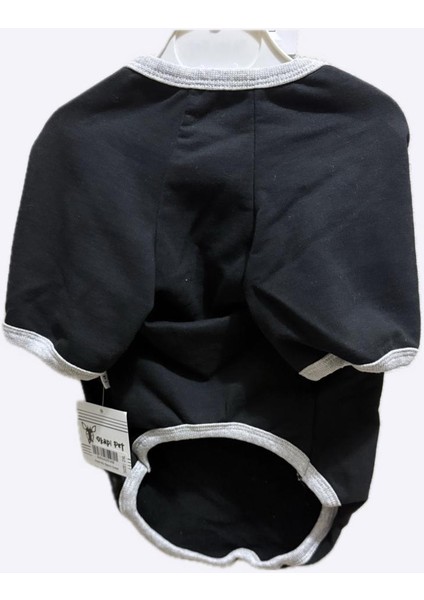 Küçük Irk Kedi Köpek Kıyafeti Desenli Siyah modelleri