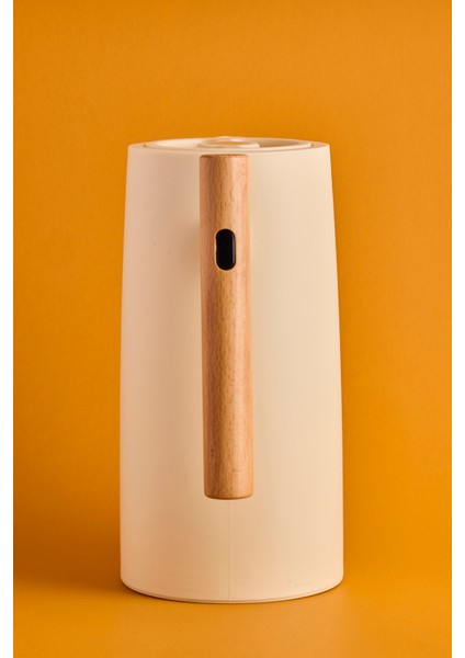 Begonia Nordic Bambu Saplı Cam Vakumlu Termos 1000 ml Krem fırsatları