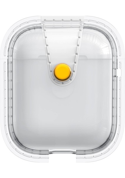 Airpods Uyumlu Aden Airbag 33 Darbelere Karşı Dayanıklı Magnetik Kılıf-Şeffaf