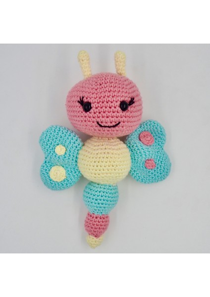 Pembe Yelek-Patik Takım ve Minik Kelebek Amigurumi Oyuncak Hediye Seti indirimleri