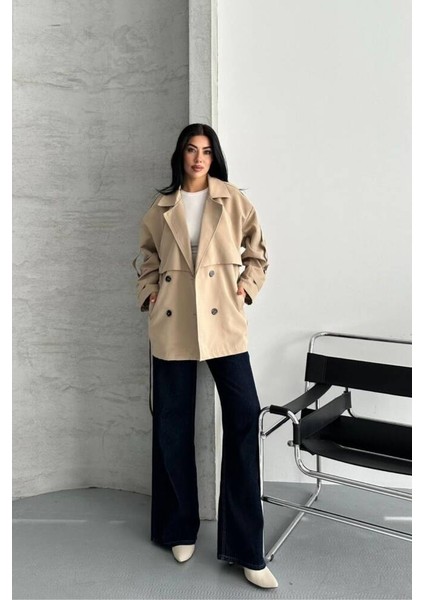 Trençkot Ceket Midi Boy Kuşaklı ve Detaylı Premıum Kalite Astarlı modelleri