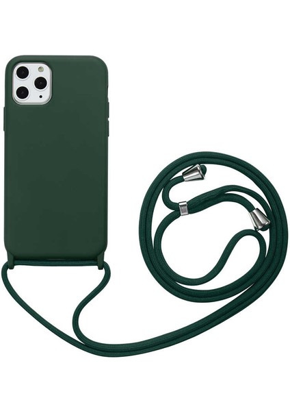 iPhone 11 Pro Max Uyumlu Aden Ropi Kapak-Koyu Yeşil