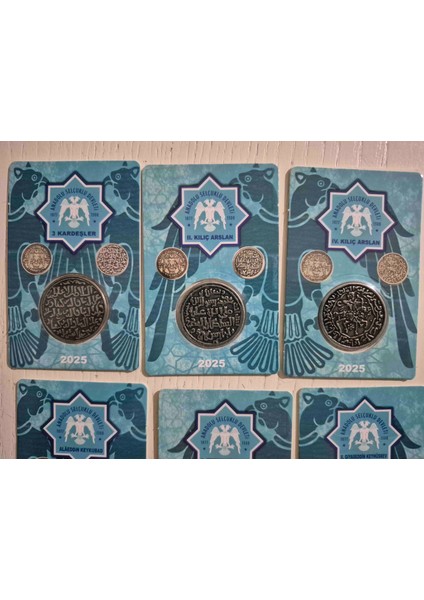 Anadolu Selçuklu Devleti 6lı Takım Nadir. 6 Adet Selçuklu Sultanları Hatıra. Sınırlı Sayıda Üretim.