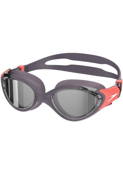 Biofuse Yüksek Konforlu Kadın Yüzme Gözlüğü (Gri-Turuncu)