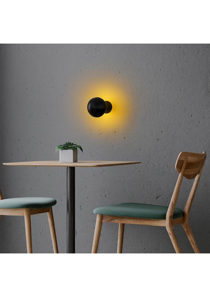 Fungal Modern Metal Sıvama Tekli Duvar Aplik Siyah Çap 12CM,MINIMALIST Dekor Aydınlatma FUNGAL13360A
