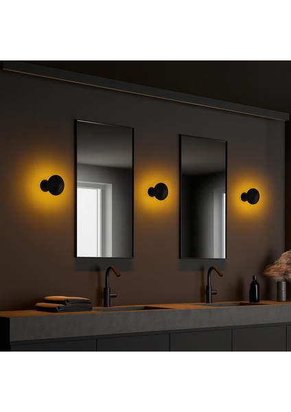 Fungal Modern Metal Sıvama Tekli Duvar Aplik Siyah Çap 12CM,MINIMALIST Dekor Aydınlatma FUNGAL13360A fiyatları