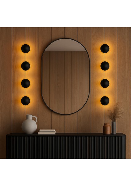 Fungal Modern Metal Sıvama Tekli Duvar Aplik Siyah Çap 12CM,MINIMALIST Dekor Aydınlatma FUNGAL13360A modelleri