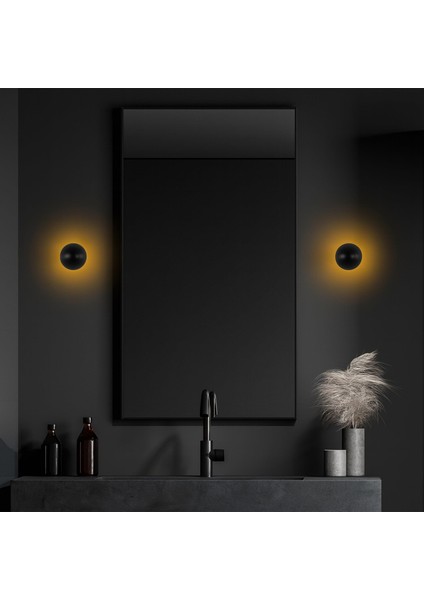 Fungal Modern Metal Sıvama Tekli Duvar Aplik Siyah Çap 12CM,MINIMALIST Dekor Aydınlatma FUNGAL13360A fırsatları