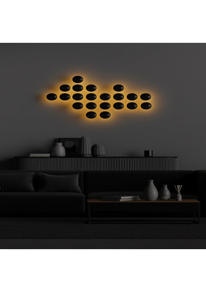 Fungal Modern Metal Sıvama Tekli Duvar Aplik Siyah Çap 12CM,MINIMALIST Dekor Aydınlatma FUNGAL13360A